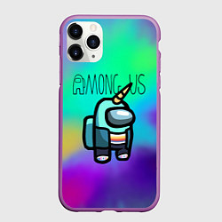 Чехол iPhone 11 Pro матовый Among Us Unicorn Z, цвет: 3D-фиолетовый