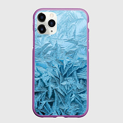 Чехол iPhone 11 Pro матовый Иней, цвет: 3D-фиолетовый