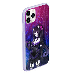 Чехол iPhone 11 Pro матовый Neko - Gothic Anime, цвет: 3D-светло-сиреневый — фото 2