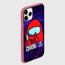 Чехол iPhone 11 Pro матовый AMONG US, цвет: 3D-малиновый — фото 2