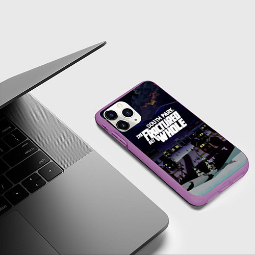 Чехол iPhone 11 Pro матовый Южный Парк South Park / 3D-Фиолетовый – фото 3