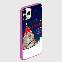 Чехол iPhone 11 Pro матовый Вжух и Новый Год, цвет: 3D-фиолетовый — фото 2