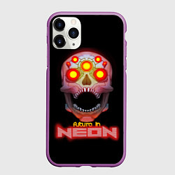 Чехол iPhone 11 Pro матовый Будущее в неоне, цвет: 3D-фиолетовый