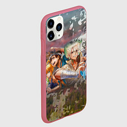 Чехол iPhone 11 Pro матовый Доктор Стоун, цвет: 3D-малиновый — фото 2