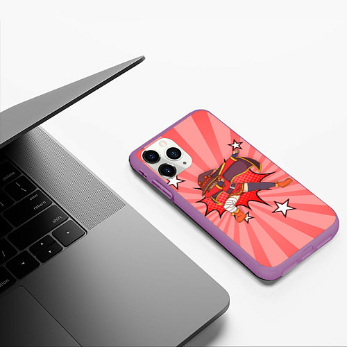 Чехол iPhone 11 Pro матовый Megumin Dabbing / 3D-Фиолетовый – фото 3