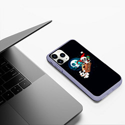Чехол iPhone 11 Pro матовый Дух Рождества, цвет: 3D-светло-сиреневый — фото 2