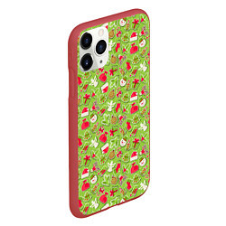Чехол iPhone 11 Pro матовый Merry Christmas, цвет: 3D-красный — фото 2