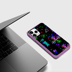 Чехол iPhone 11 Pro матовый Among Us, цвет: 3D-фиолетовый — фото 2