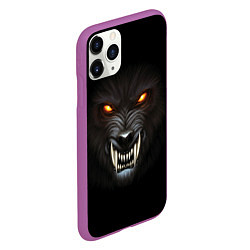 Чехол iPhone 11 Pro матовый Злой Волк, цвет: 3D-фиолетовый — фото 2