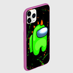Чехол iPhone 11 Pro матовый AMONG US - FORTNITE REX, цвет: 3D-фиолетовый — фото 2