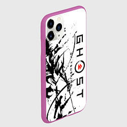 Чехол iPhone 11 Pro матовый Ghost of Tsushima, цвет: 3D-фиолетовый — фото 2