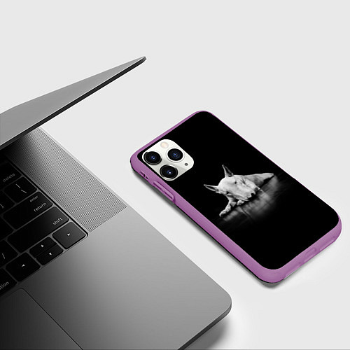 Чехол iPhone 11 Pro матовый Puppy / 3D-Фиолетовый – фото 3