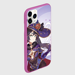 Чехол iPhone 11 Pro матовый GENSHIN IMPACT, МОНА, цвет: 3D-фиолетовый — фото 2