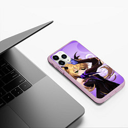 Чехол iPhone 11 Pro матовый GENSHIN IMPACT, ФИШЛЬ, цвет: 3D-розовый — фото 2