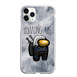 Чехол iPhone 11 Pro матовый Among Us x The Witcher Z, цвет: 3D-белый