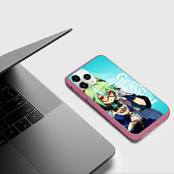 Чехол iPhone 11 Pro матовый GENSHIN IMPACT, САХАРОЗА, цвет: 3D-малиновый — фото 2