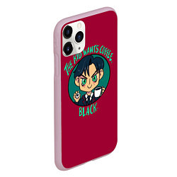 Чехол iPhone 11 Pro матовый Kid wants coffee, цвет: 3D-розовый — фото 2