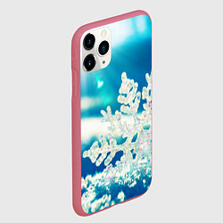 Чехол iPhone 11 Pro матовый Снег, цвет: 3D-малиновый — фото 2