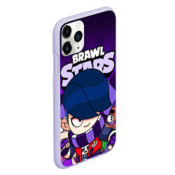 Чехол iPhone 11 Pro матовый BRAWL STARS EDGAR, цвет: 3D-светло-сиреневый — фото 2