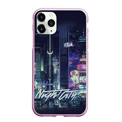 Чехол iPhone 11 Pro матовый Welcome to Night City, цвет: 3D-розовый