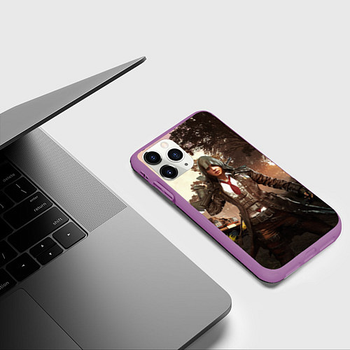 Чехол iPhone 11 Pro матовый PUBG / 3D-Фиолетовый – фото 3