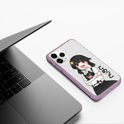 Чехол iPhone 11 Pro матовый Komekko, цвет: 3D-сиреневый — фото 2