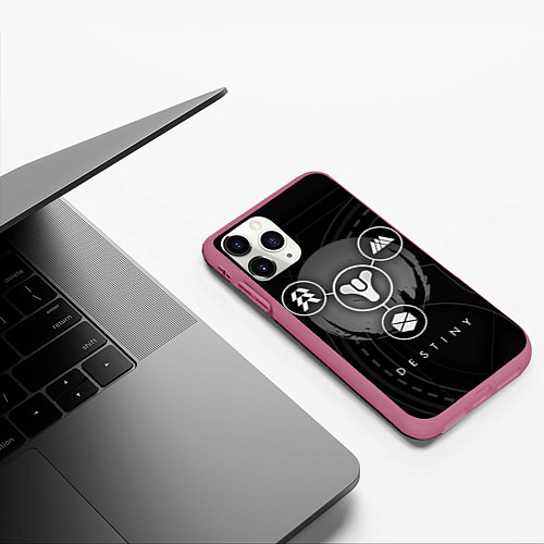 Чехол iPhone 11 Pro матовый DESTINY / 3D-Малиновый – фото 3