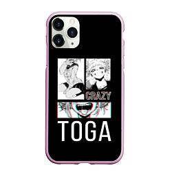 Чехол iPhone 11 Pro матовый Toga Crazy, цвет: 3D-розовый