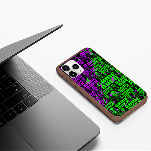 Чехол iPhone 11 Pro матовый UNDERTALE / 3D-Коричневый – фото 3