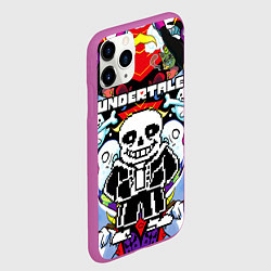 Чехол iPhone 11 Pro матовый UNDERTALE, цвет: 3D-фиолетовый — фото 2