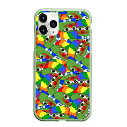 Чехол iPhone 11 Pro матовый ПЕПЕ КЛОУН, цвет: 3D-салатовый