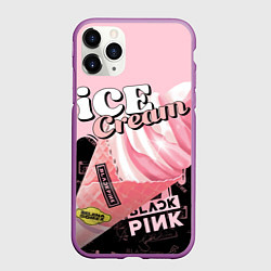 Чехол iPhone 11 Pro матовый BLACKPINK ICE CREAM, цвет: 3D-фиолетовый