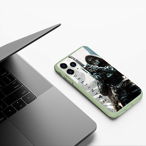 Чехол iPhone 11 Pro матовый DESTINY, HUNTER / 3D-Салатовый – фото 3