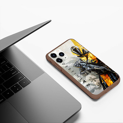 Чехол iPhone 11 Pro матовый DESTINY, WARLOCK / 3D-Коричневый – фото 3