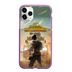 Чехол iPhone 11 Pro матовый PUBG Z, цвет: 3D-фиолетовый