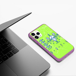 Чехол iPhone 11 Pro матовый Voodoo Boys Gang CP 2077, цвет: 3D-фиолетовый — фото 2