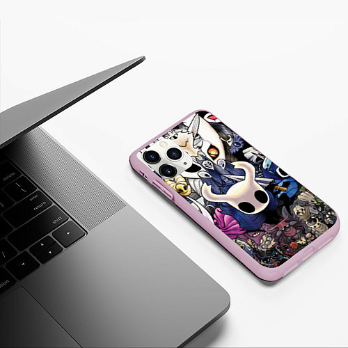 Чехол iPhone 11 Pro матовый HOLLOW KNIGHT / 3D-Розовый – фото 3