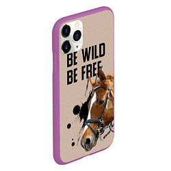 Чехол iPhone 11 Pro матовый Be wild be free, цвет: 3D-фиолетовый — фото 2