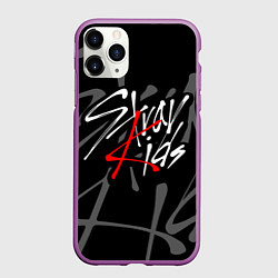 Чехол iPhone 11 Pro матовый STRAY KIDS, цвет: 3D-фиолетовый
