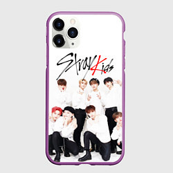 Чехол iPhone 11 Pro матовый STRAY KIDS, цвет: 3D-фиолетовый