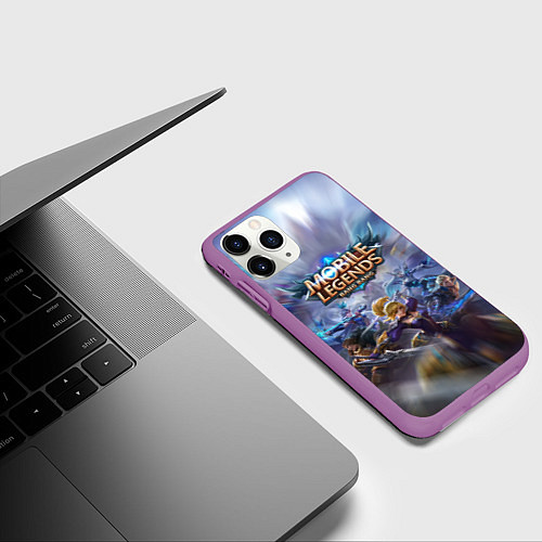 Чехол iPhone 11 Pro матовый Mobile Legends Z / 3D-Фиолетовый – фото 3