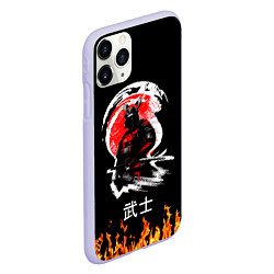 Чехол iPhone 11 Pro матовый Самурай ??, цвет: 3D-светло-сиреневый — фото 2