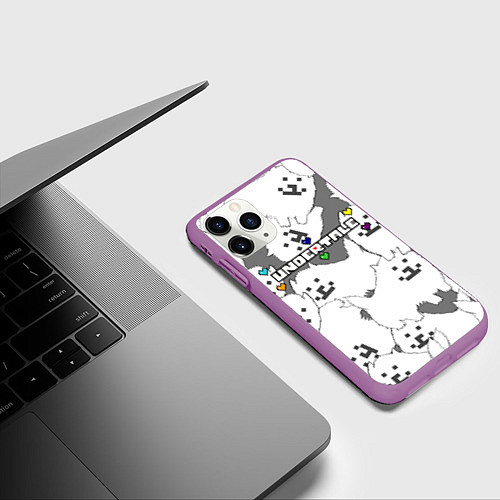 Чехол iPhone 11 Pro матовый Undertale / 3D-Фиолетовый – фото 3