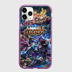 Чехол iPhone 11 Pro матовый Mobile Legends Z, цвет: 3D-фиолетовый