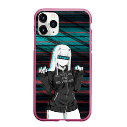 Чехол iPhone 11 Pro матовый Zero Two Senpai, цвет: 3D-малиновый