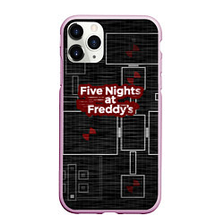 Чехол iPhone 11 Pro матовый Five Nights At Freddy, цвет: 3D-розовый