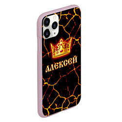 Чехол iPhone 11 Pro матовый Алексей, цвет: 3D-розовый — фото 2