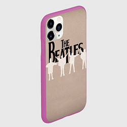 Чехол iPhone 11 Pro матовый The Beatles, цвет: 3D-фиолетовый — фото 2