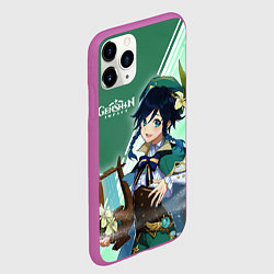 Чехол iPhone 11 Pro матовый Genshin Impact, цвет: 3D-фиолетовый — фото 2