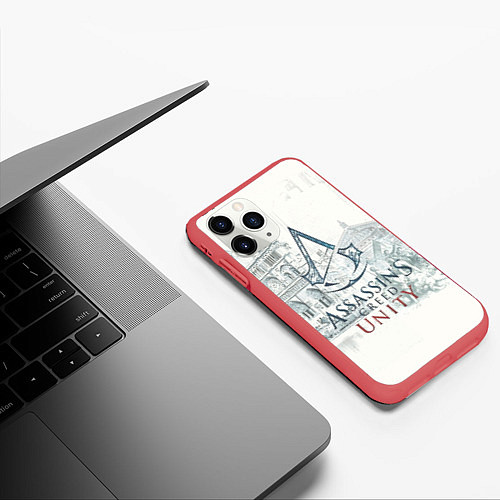 Чехол iPhone 11 Pro матовый Assassin’s Creed Unity / 3D-Красный – фото 3